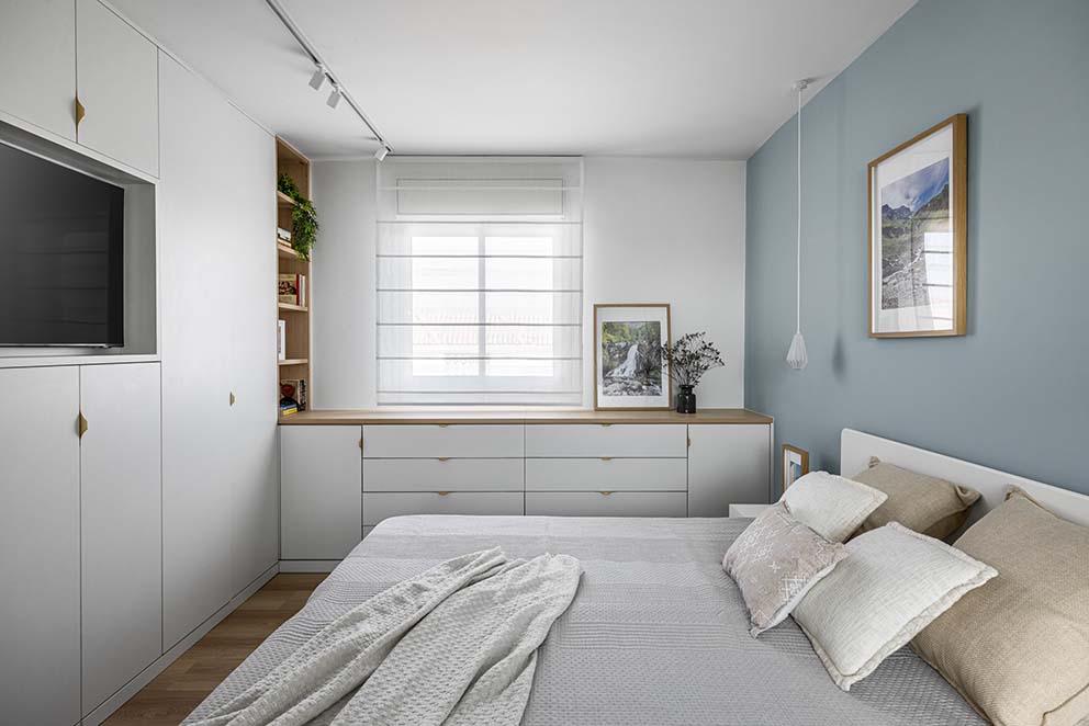 חדר שינה, עיצוב פנים, ניהול סושיאל לעיצוב פנים, נגרות