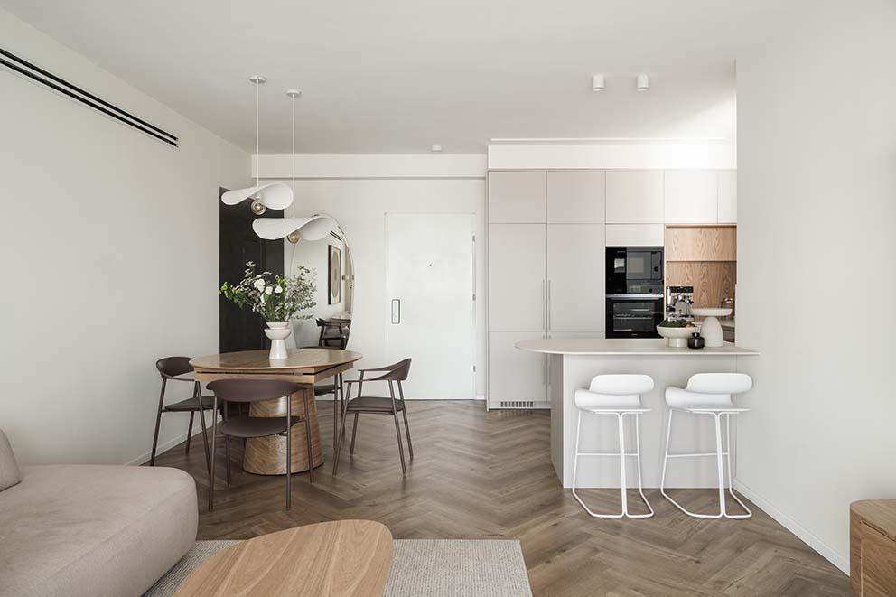 עיצוב: הודיה מילר, צילום: קרין רבנה, www.pnim.co.il עיצוב פנים, ניהול סושיאל למעצבי פנים, מעצבת פנים, מטבח, סגנון נורדי