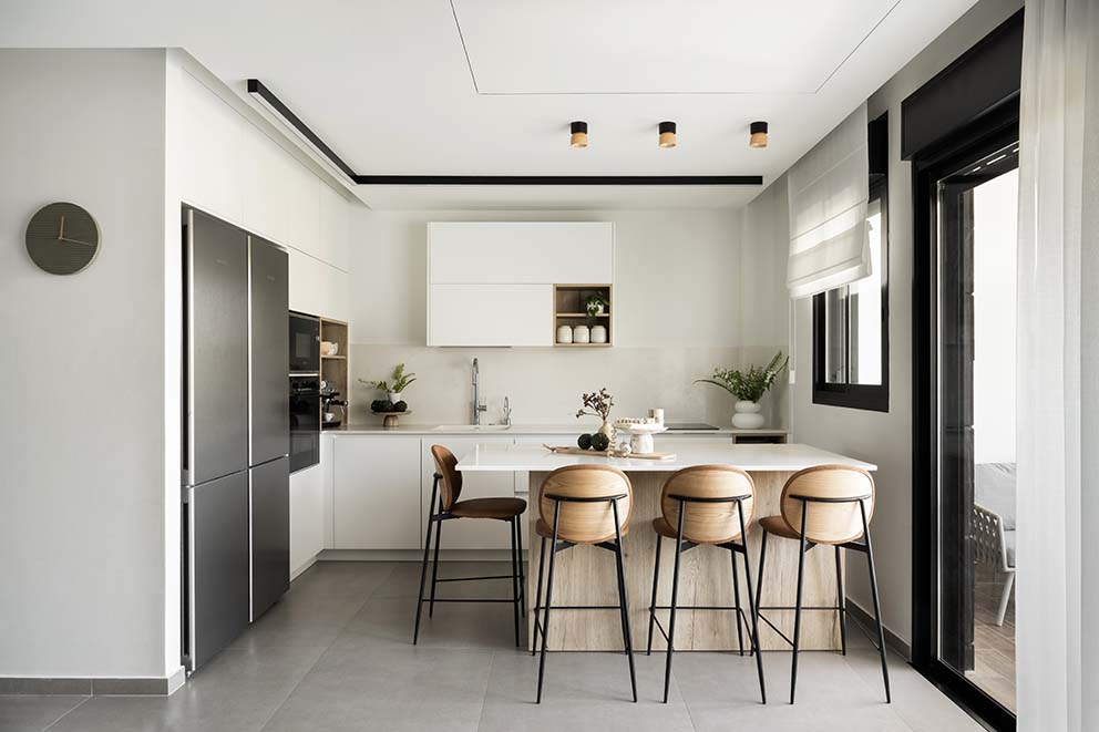 עיצוב פנים, עיצוב דירת קבלן, סושיאל למעצבי פנים, דירות קבלן, מטבח מעוצב