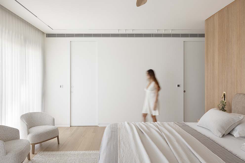 חדר שינה פנטהאוז בירושלים בעיצוב פנינית שרת