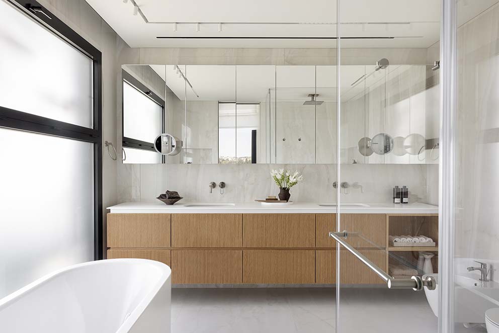 חדר רחצה פנטהאוז בירושלים בעיצוב פנינית שרת