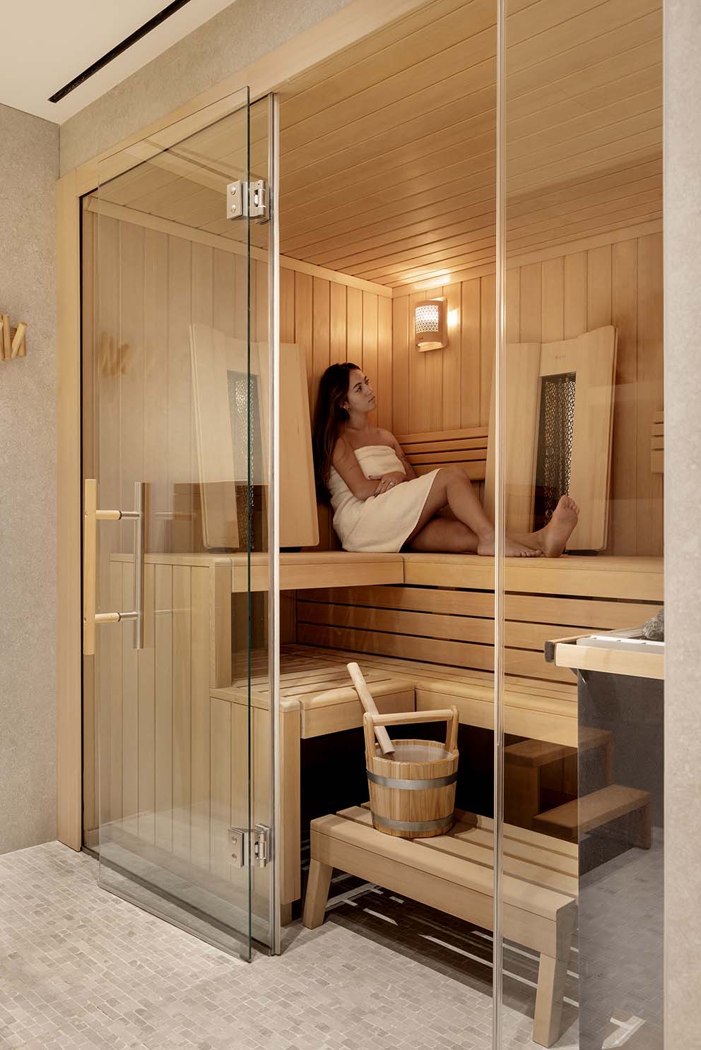 פנטהאוז בירושלים בעיצוב פנינית שרת חדר סאונה